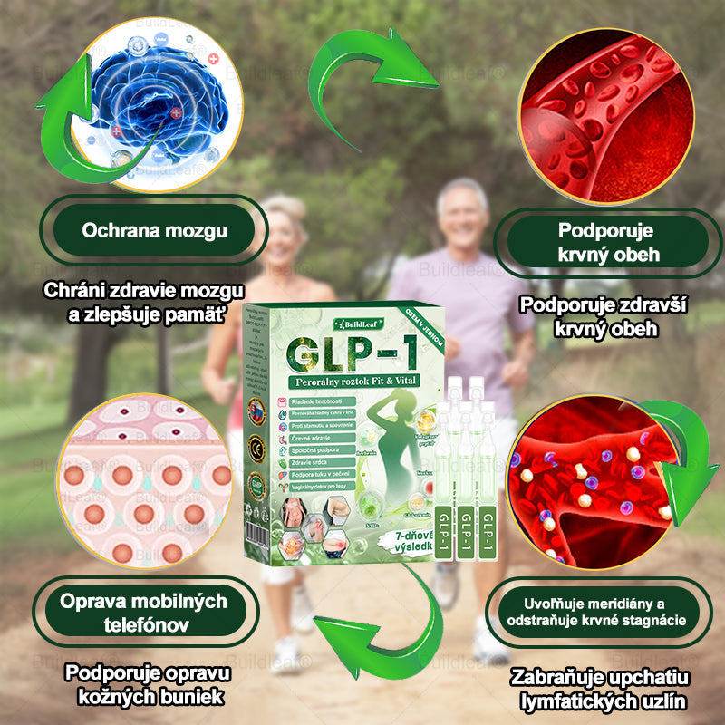 🐝BuildLeaf® GLP-1 6-v-1 Health Solution Perorálna tekutina (Len raz denne, viditeľné zmeny už za 7 dní) Pre obezitu, kardiovaskulárne ochorenia, cukrovku, spánkové apnoe, zdravie čriev, problémy s kĺbmi a ďalšie
