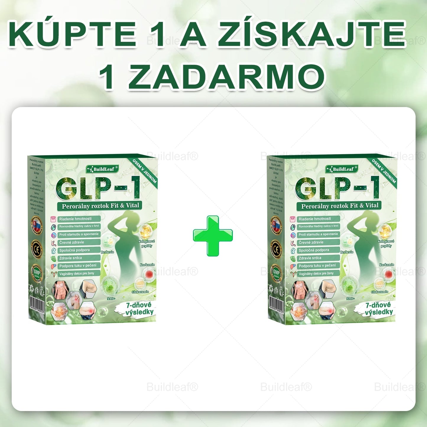 🐝BuildLeaf® GLP-1 6-v-1 Health Solution Perorálna tekutina (Len raz denne, viditeľné zmeny už za 7 dní) Pre obezitu, kardiovaskulárne ochorenia, cukrovku, spánkové apnoe, zdravie čriev, problémy s kĺbmi a ďalšie