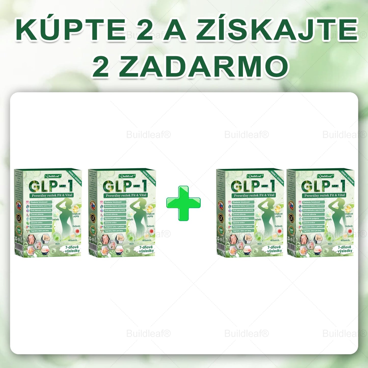 🐝BuildLeaf® GLP-1 6-v-1 Health Solution Perorálna tekutina (Len raz denne, viditeľné zmeny už za 7 dní) Pre obezitu, kardiovaskulárne ochorenia, cukrovku, spánkové apnoe, zdravie čriev, problémy s kĺbmi a ďalšie